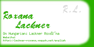 roxana lackner business card